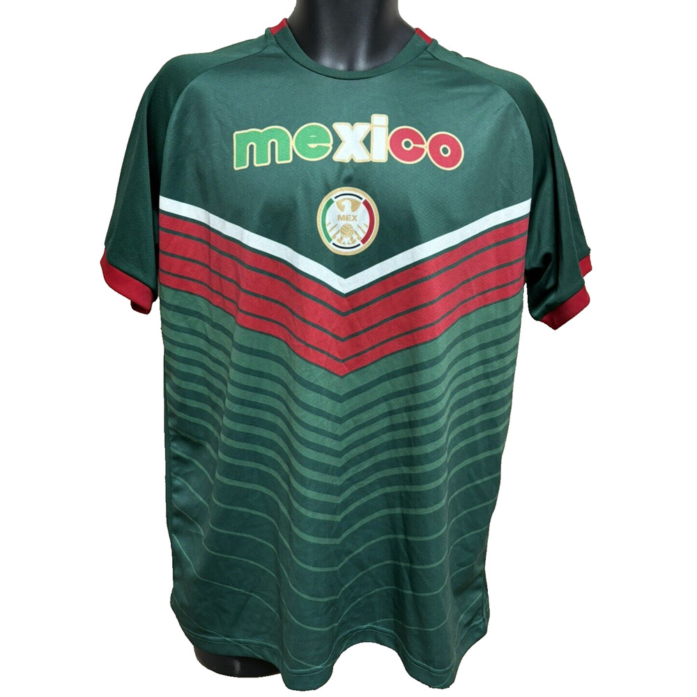 Xara Mens Mexico Jersey Size Medium Short Sleeve Green Futbol Soccer Top Shirt
